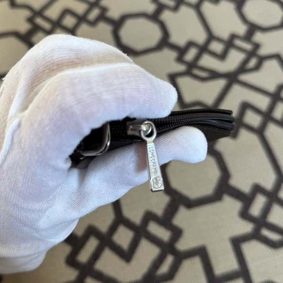 Longchamp Le Foulonne Brown Pebbled Leather Coin Purse Made in France - Picture 10 of 14